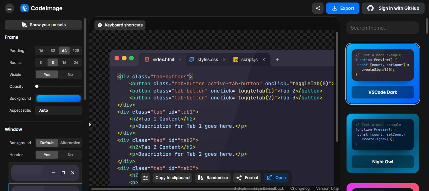 top 7 amazing websites to create beautiful images of your code in 2024/2025 - codeimage.dev